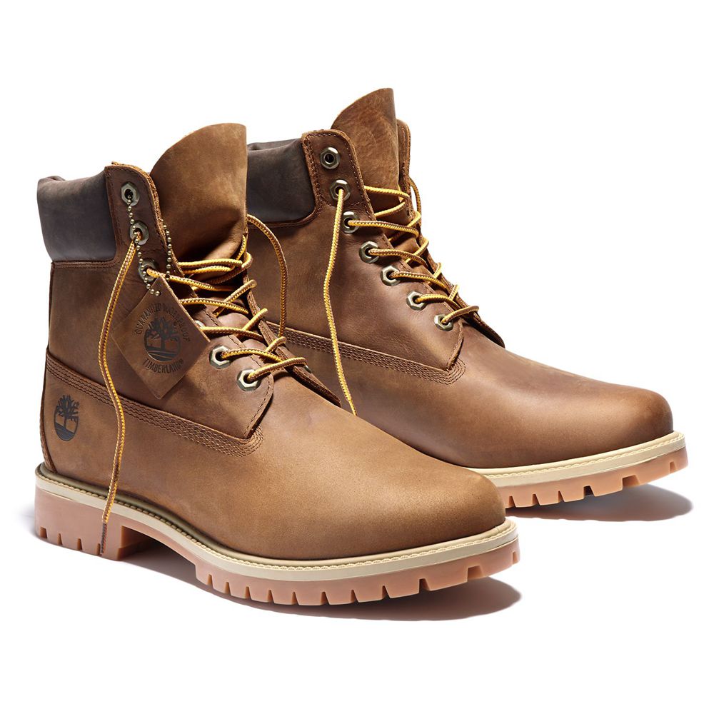 Bocanci 6-Inch Timberland Barbati Maro - Heritage Ek+ Waterproof - Romania - NBGQFM965